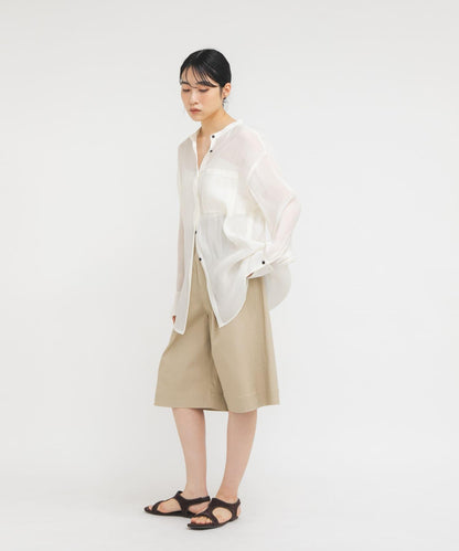 亮澤透紗襯衫