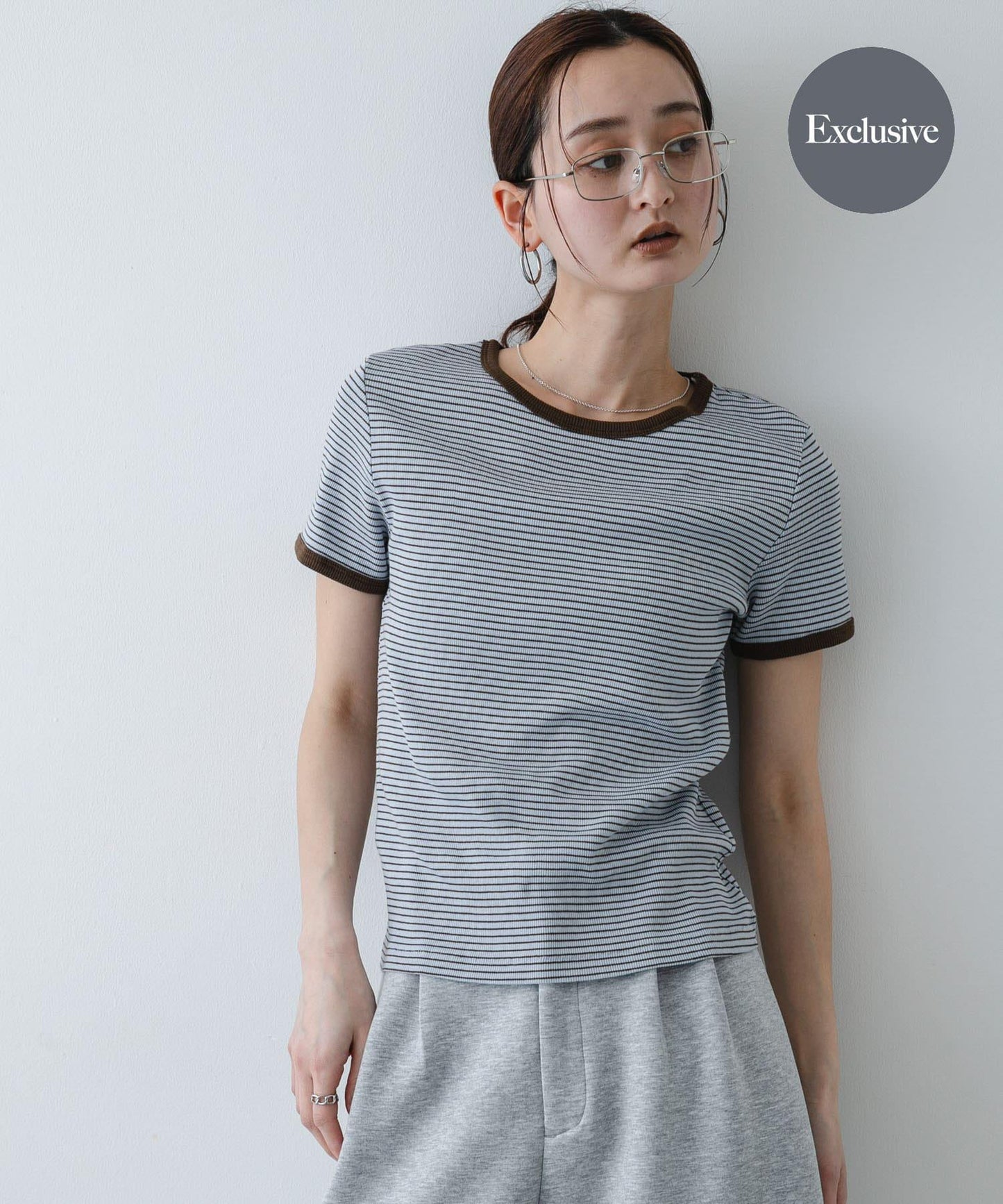 條紋 Healthknit×SENSE OF PLACE T恤