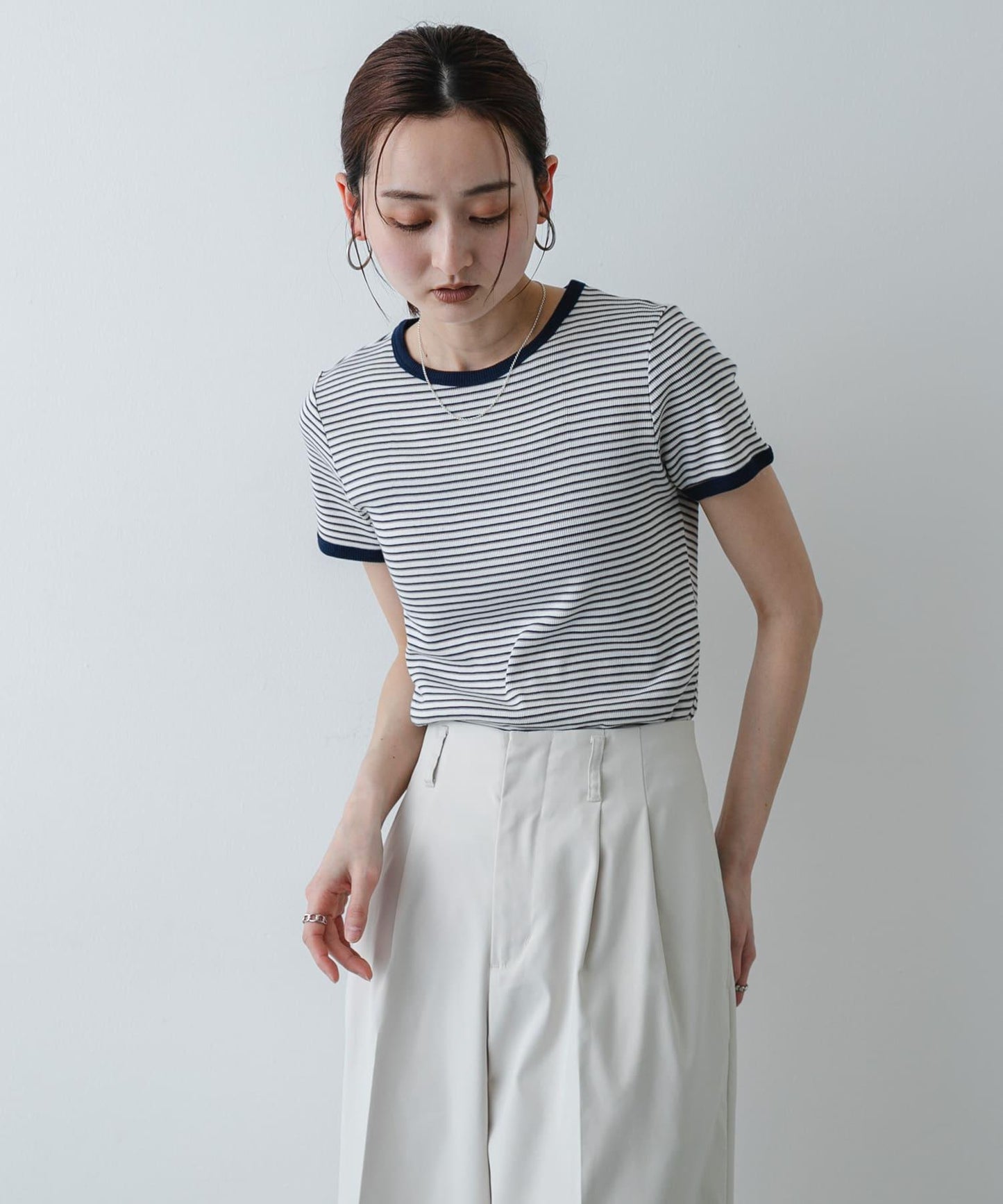 條紋 Healthknit×SENSE OF PLACE T恤