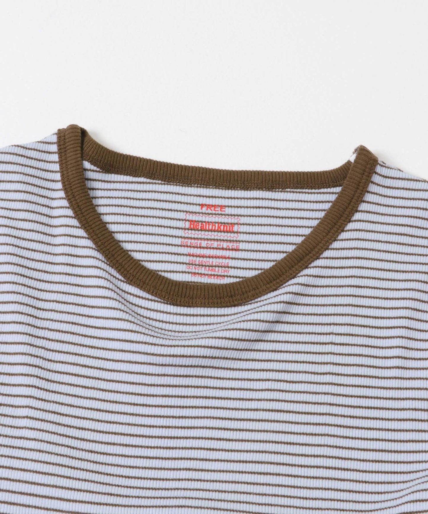 條紋 Healthknit×SENSE OF PLACE T恤