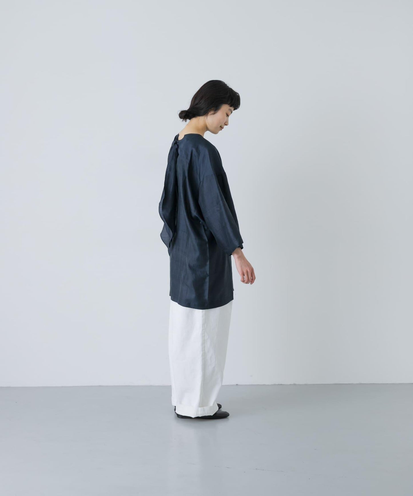 BUNON RIBBON BIG BLOUSE 襯衫