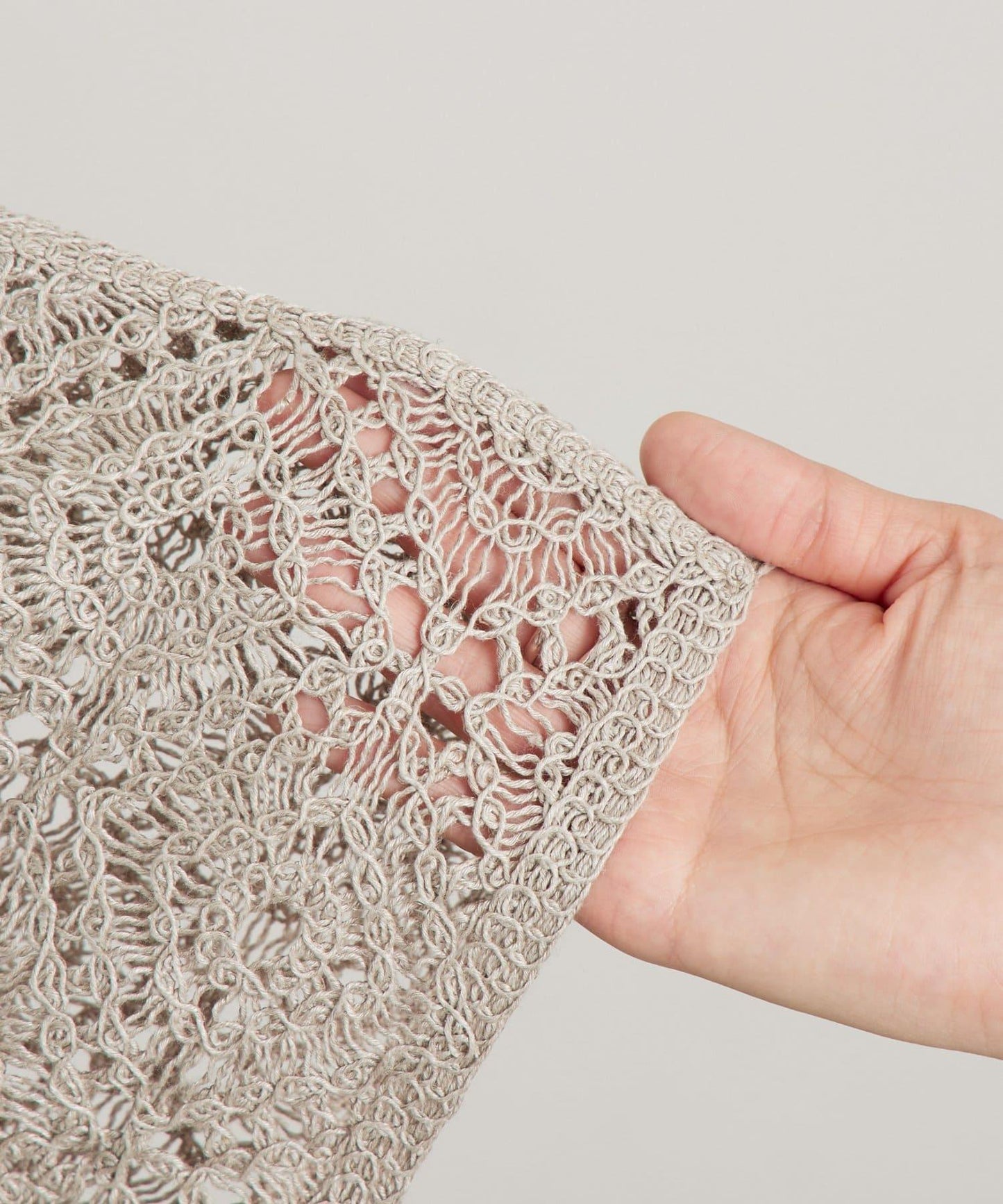 亞麻刺繡蕾絲針織上衣