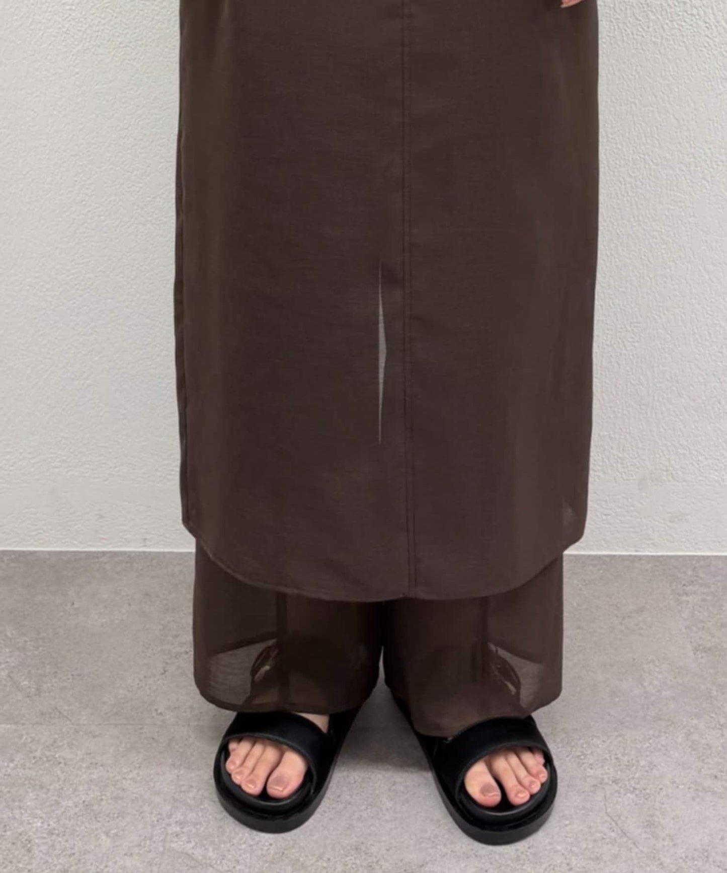 【JAPAN MADE】 透紗無袖連衣裙