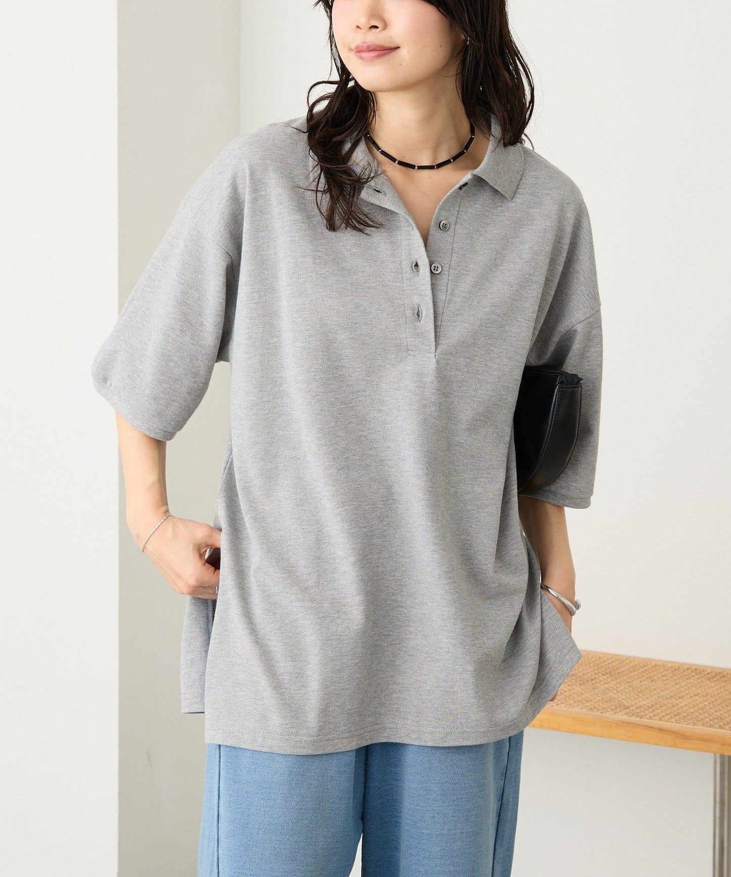 A・MONN BIG寬鬆POLO衫