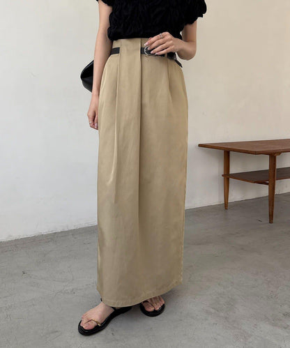 有小個子尺碼 不對稱褶皺腰帶 半身裙