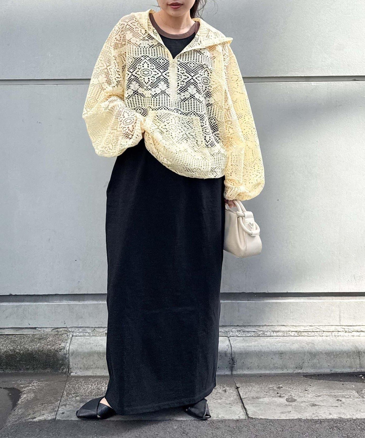 蕾絲帽兜套頭外套