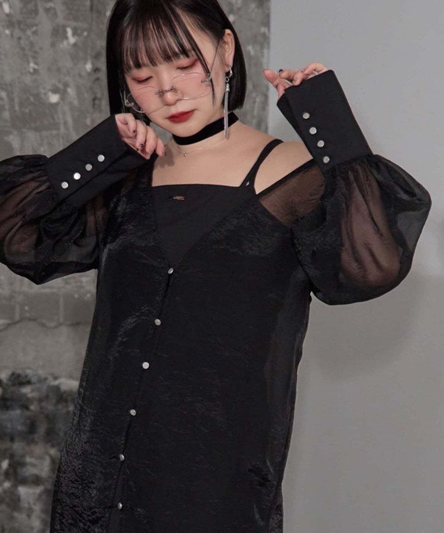 Mavie..7 2SET 吊帶連衣裙+薄紗連衣裙套裝