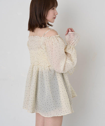 【mline】波點雪紡楊柳 襯衫