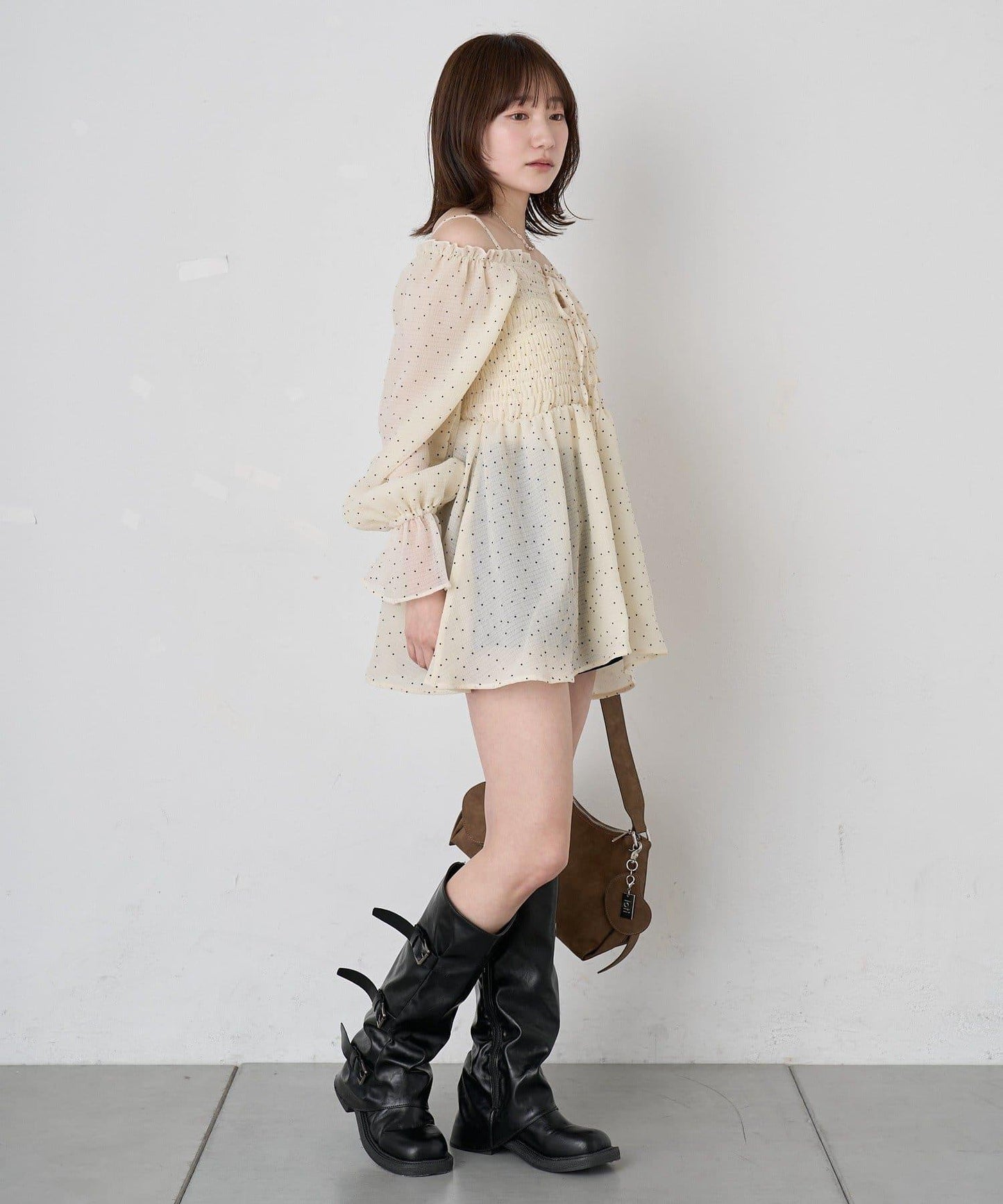 【mline】波點雪紡楊柳 襯衫