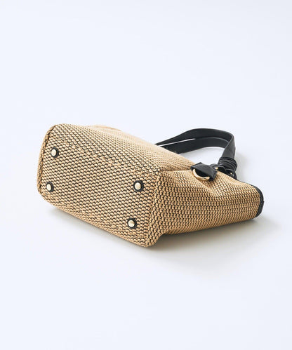 皮質包邊 附肩帶 迷你托特包（款）