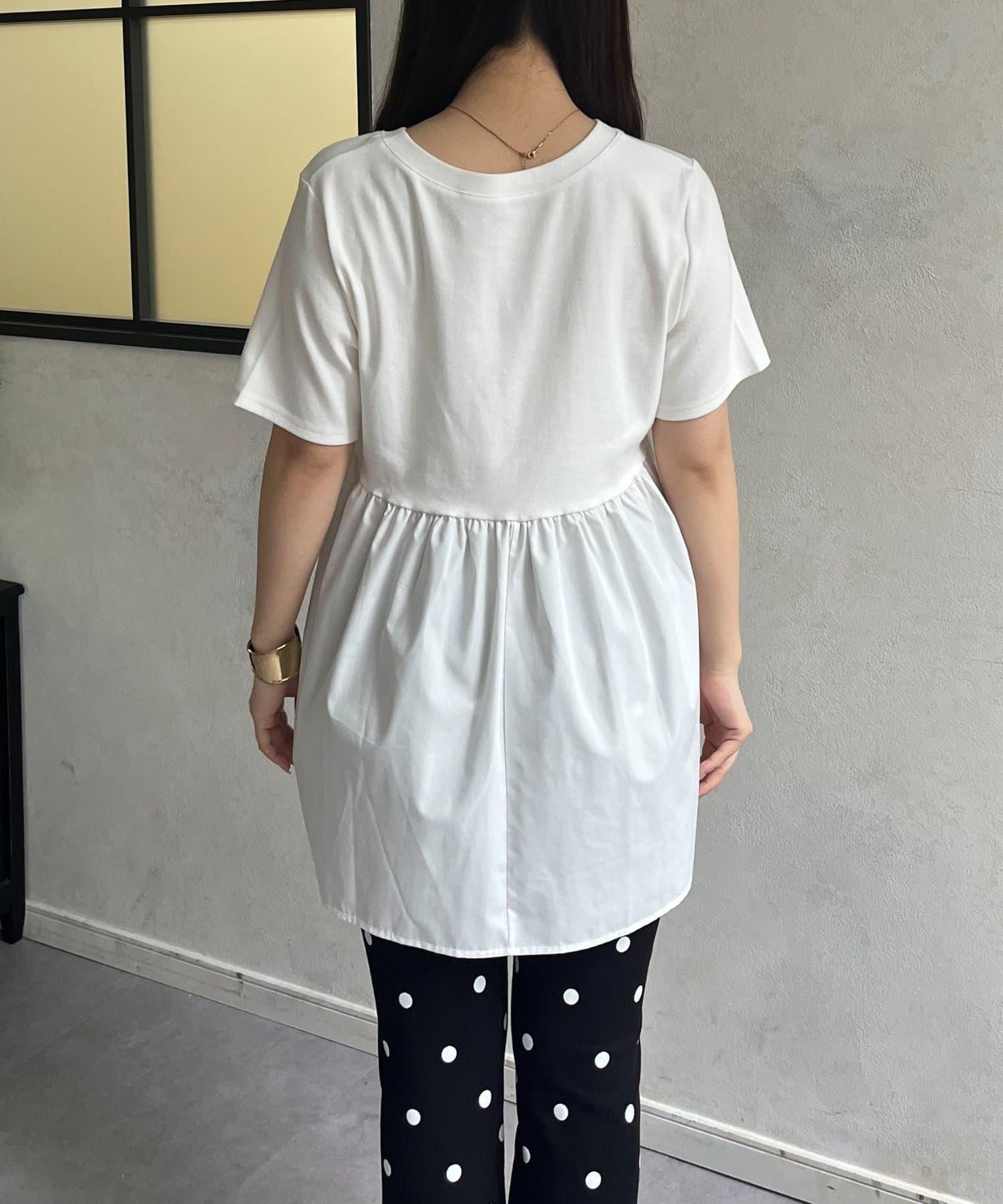 心形刺繡荷葉擺T恤