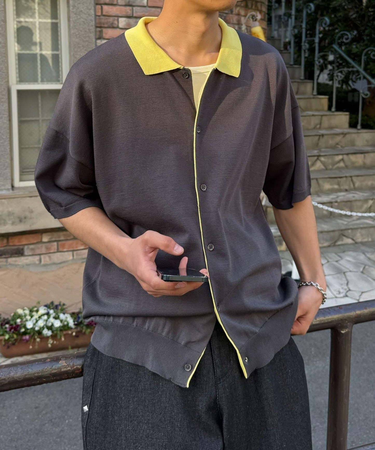 Ciaopanic 假兩件針織Polo衫