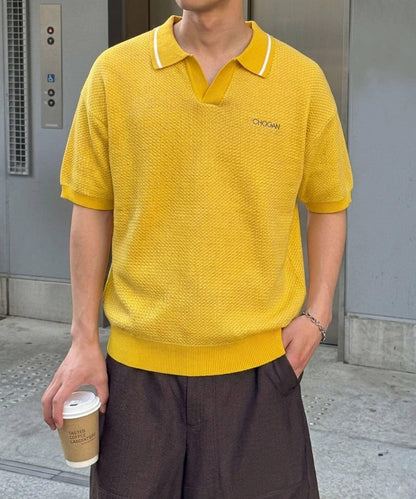 Ciaopanic 鳥眼夏季針織Polo衫