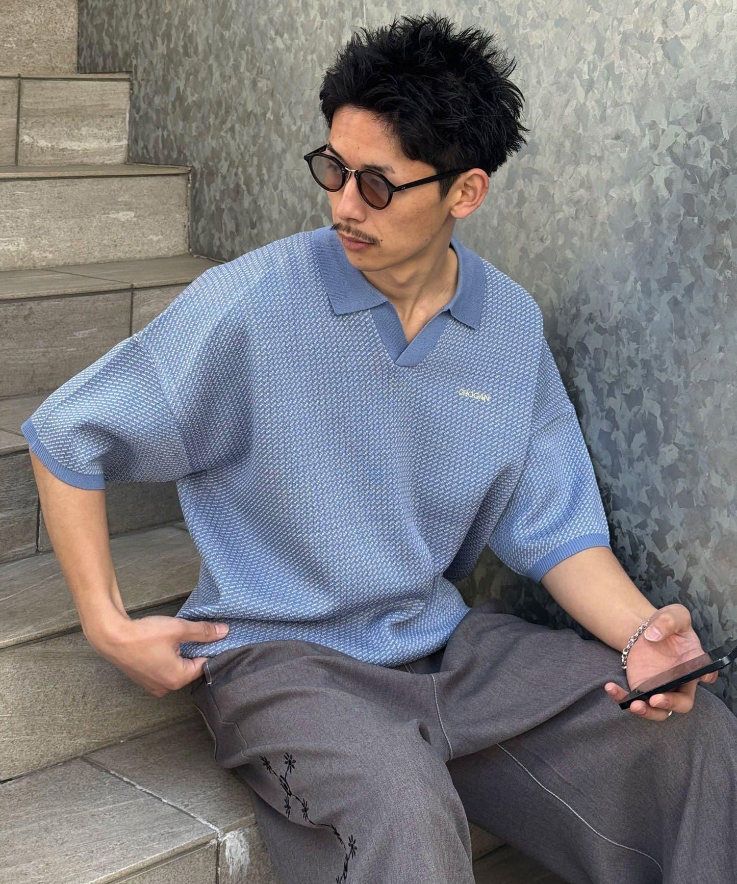 Ciaopanic 鳥眼夏季針織Polo衫