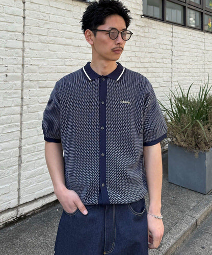 Ciaopanic 鳥眼夏季針織開衫前開襟Polo衫