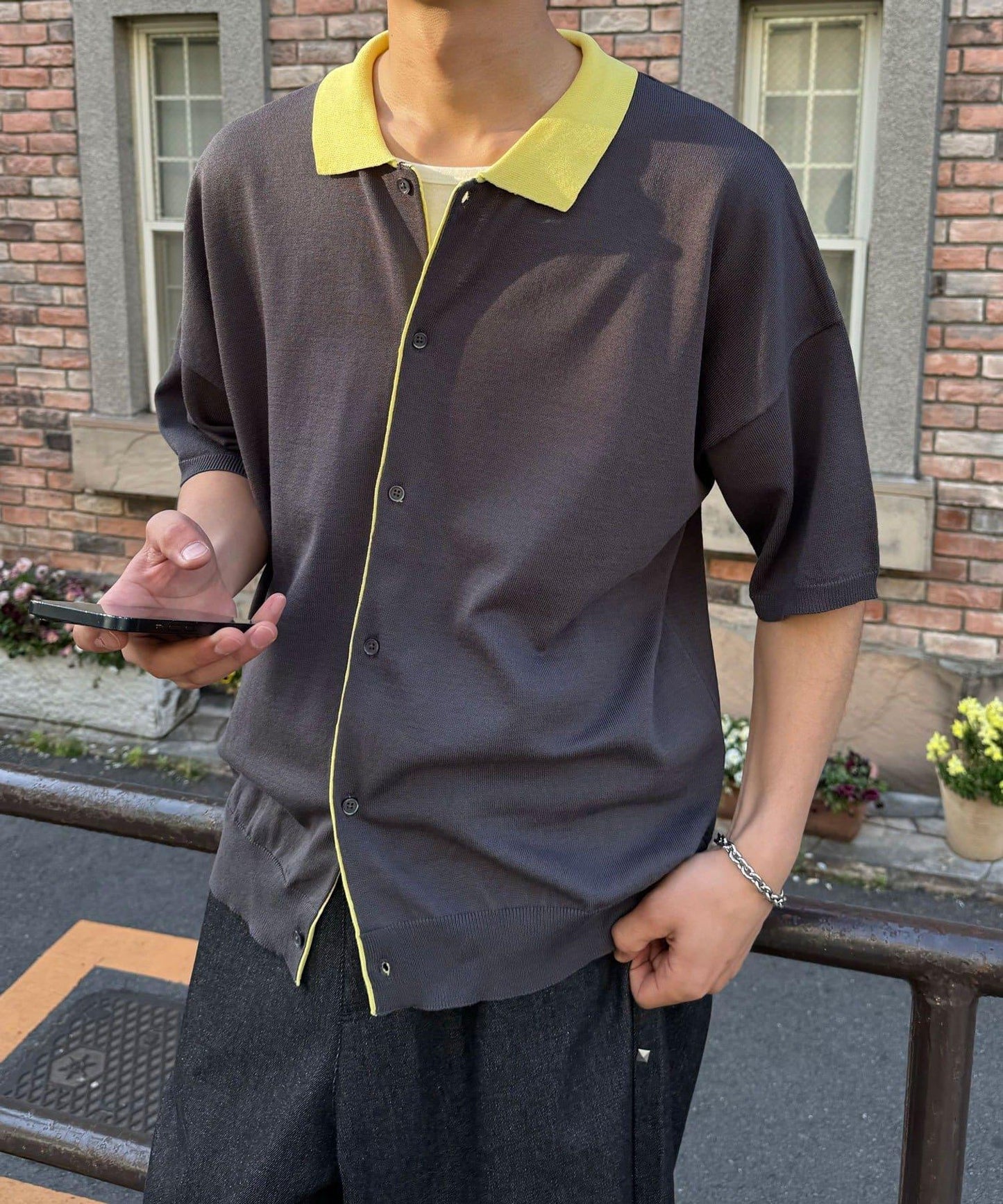 Ciaopanic 假兩件針織Polo衫