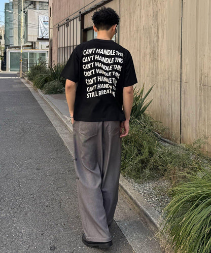 側邊縫線闊腿西裝褲