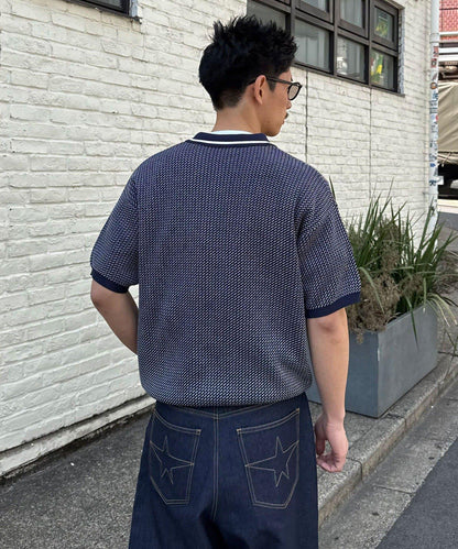 Ciaopanic 鳥眼夏季針織開衫前開襟Polo衫
