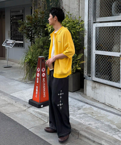 Ciaopanic 鳥眼夏季針織開衫前開襟Polo衫