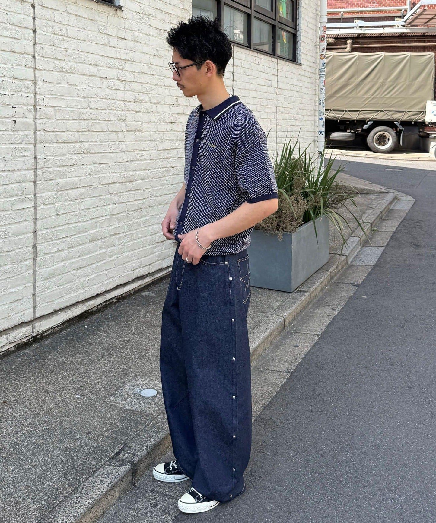 Ciaopanic 鳥眼夏季針織開衫前開襟Polo衫