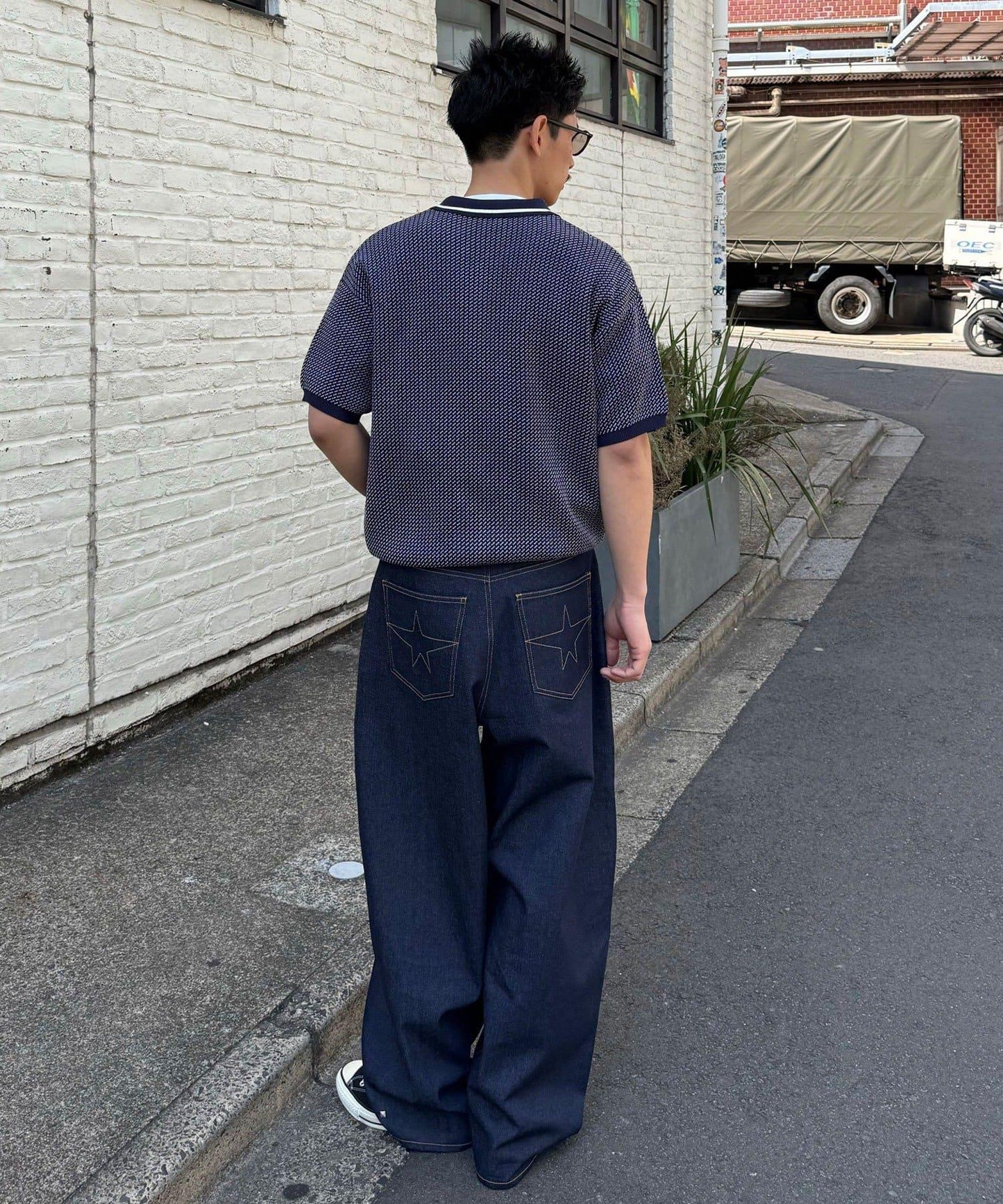 Ciaopanic 鳥眼夏季針織開衫前開襟Polo衫