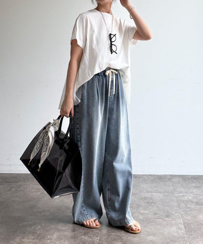 網紗褶皺 TEE