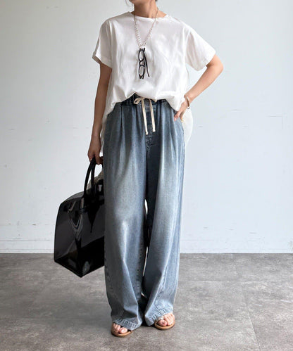 網紗褶皺 TEE