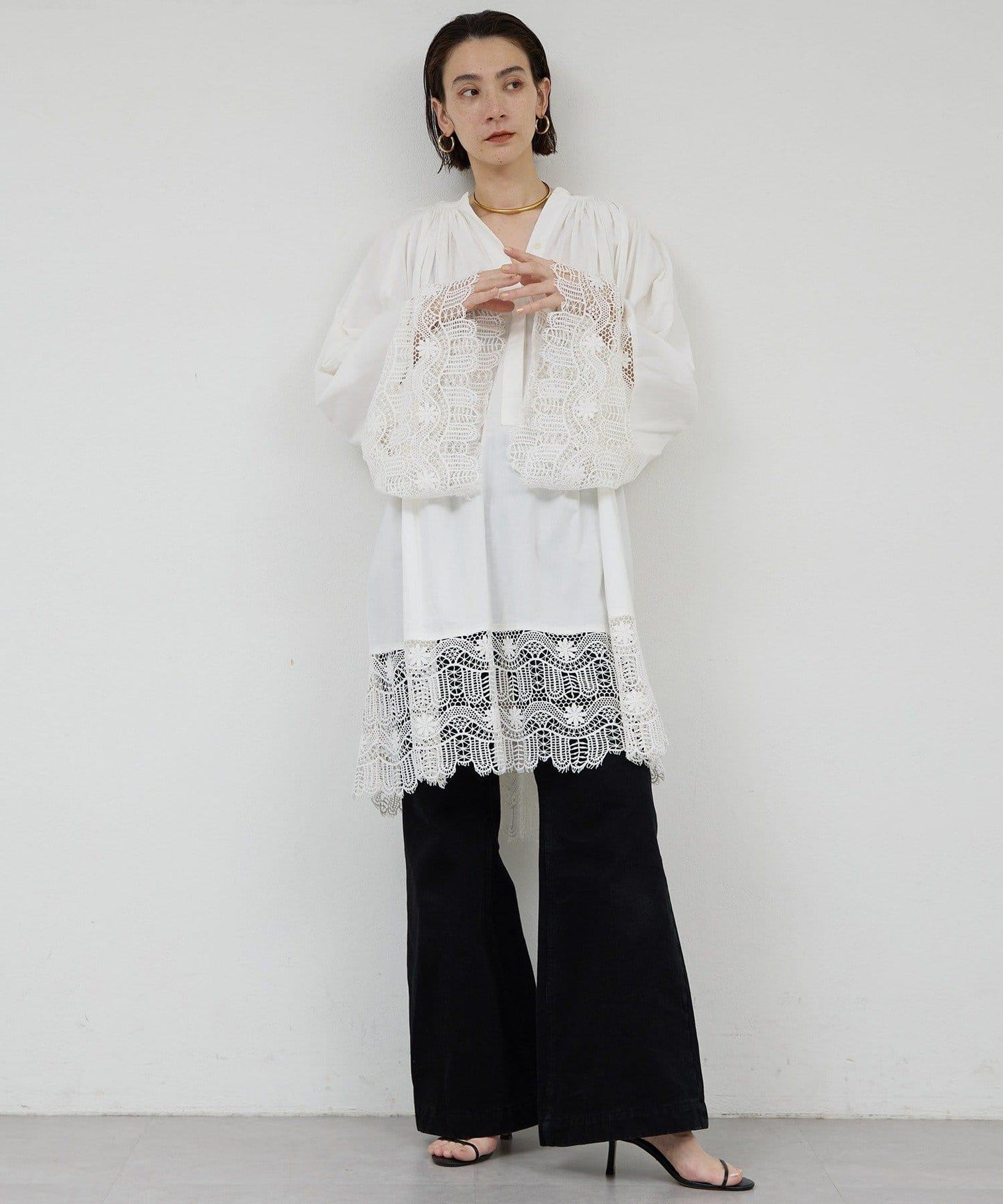 2026SS Debut Dhritië 化纖蕾絲迷你連衣裙