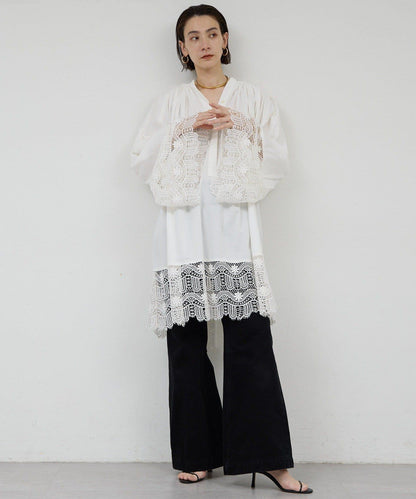 2026SS Debut Dhritië 化纖蕾絲迷你連衣裙