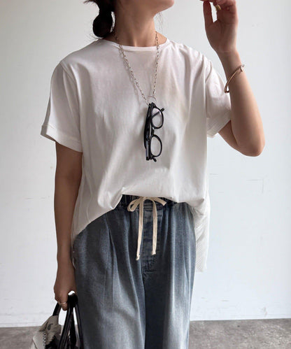 網紗褶皺 TEE