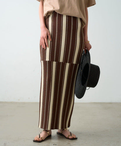 Loungedress 多條紋針織半身裙