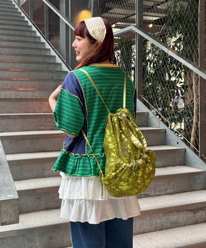 亮片抽繩束口包