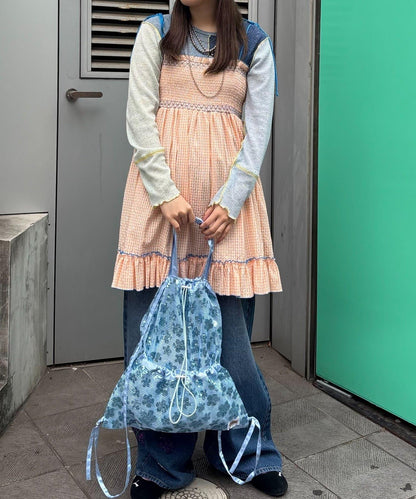 亮片抽繩束口包