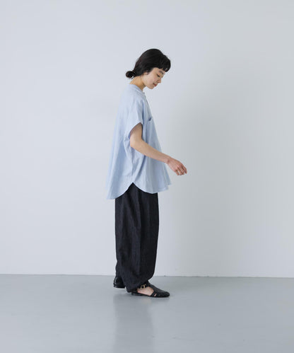 亞麻雙口袋法式襯衫