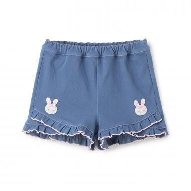 兔子刺繡 休閒短褲