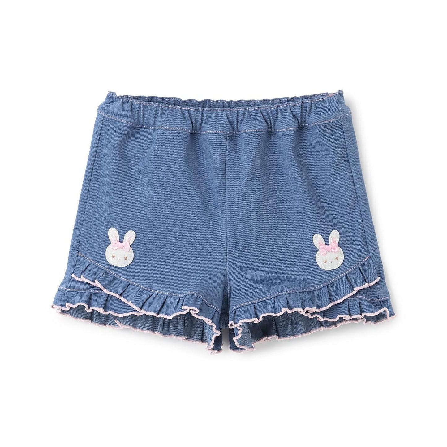 兔子刺繡 休閒短褲