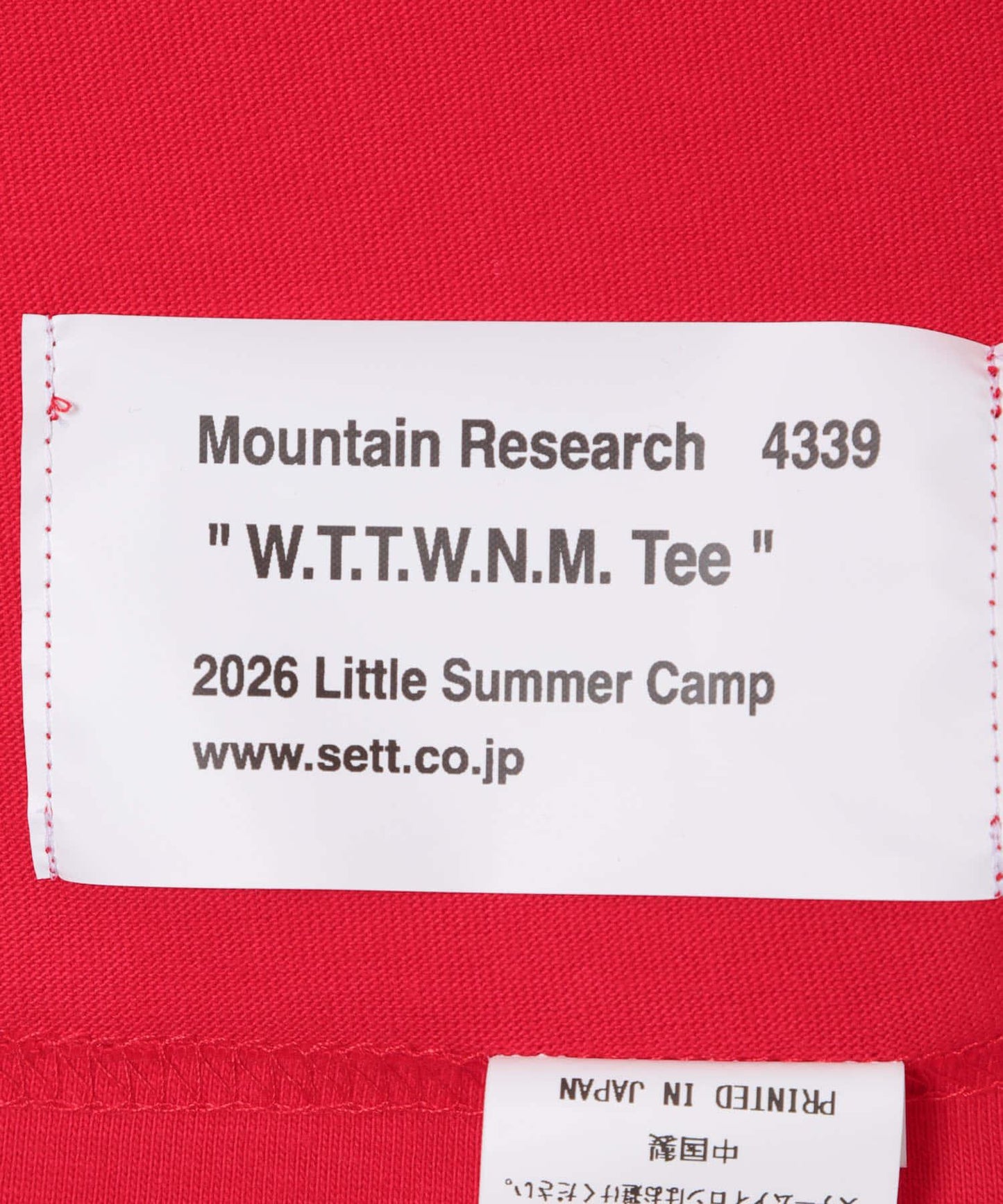 mountain research W.T.T.W.N.M. 短袖T恤