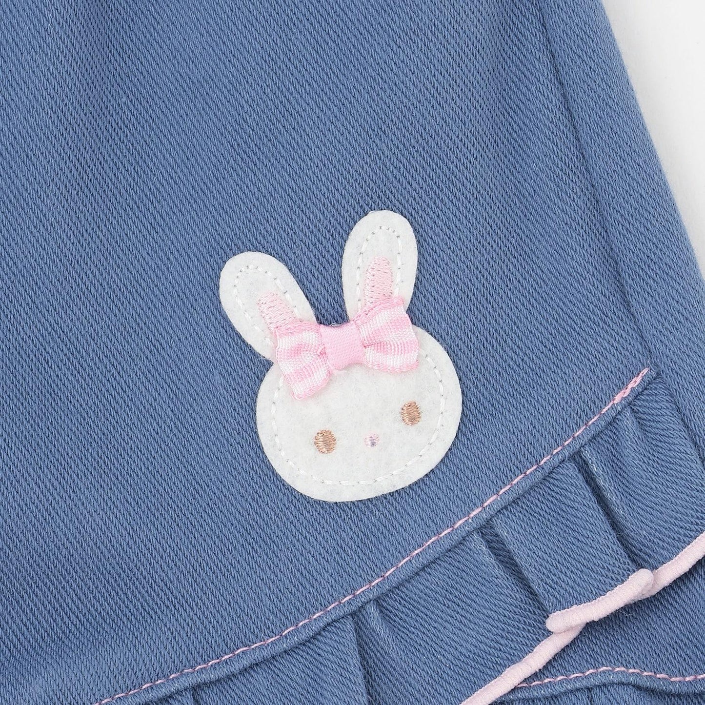 兔子刺繡 休閒短褲