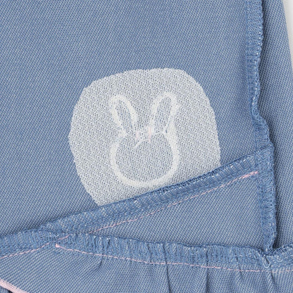 兔子刺繡 休閒短褲