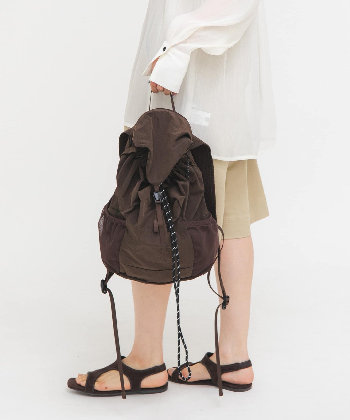 網布口袋 防撕裂 雙肩包
