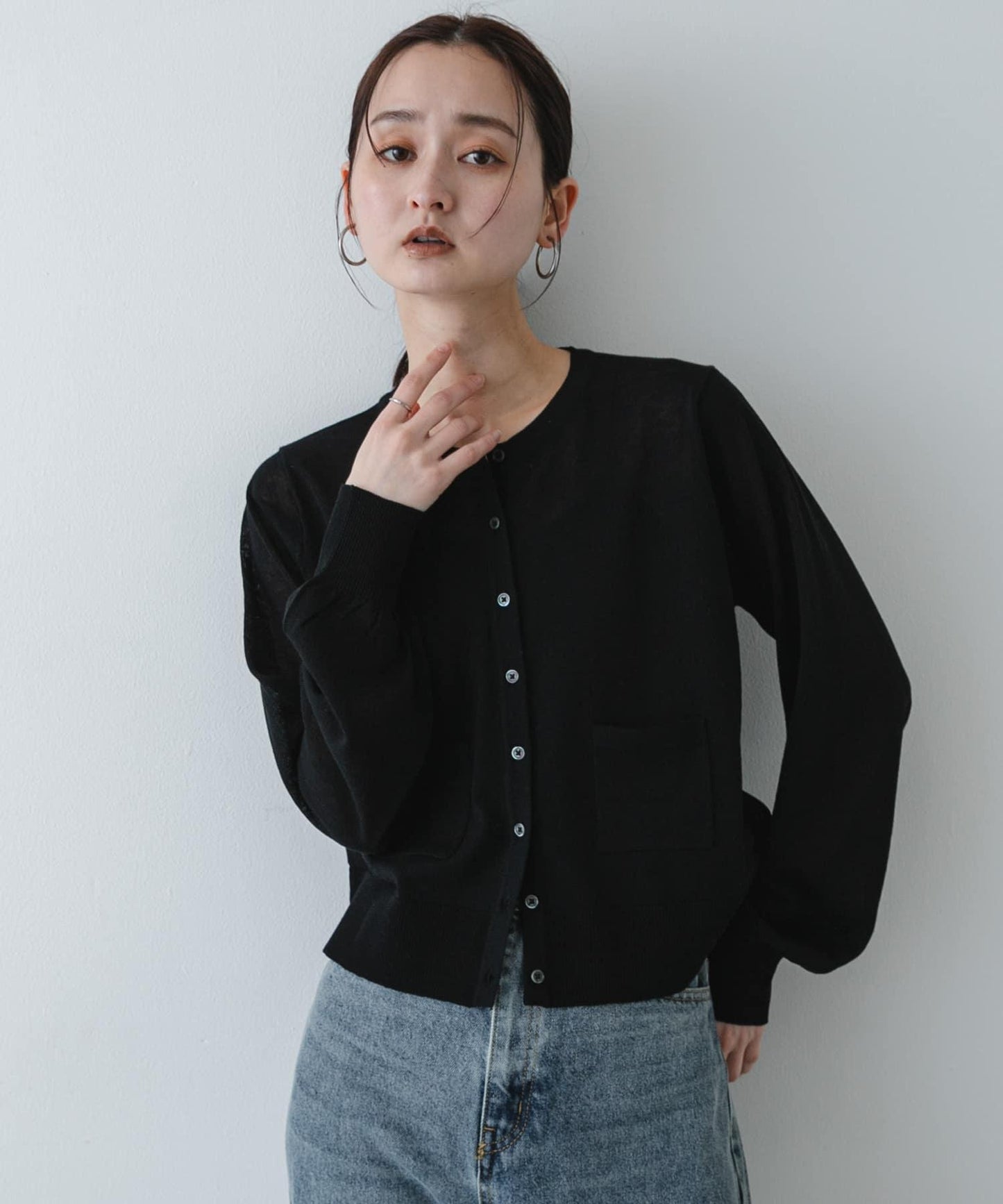 可水洗 防曬 輕透口袋 針織開衫