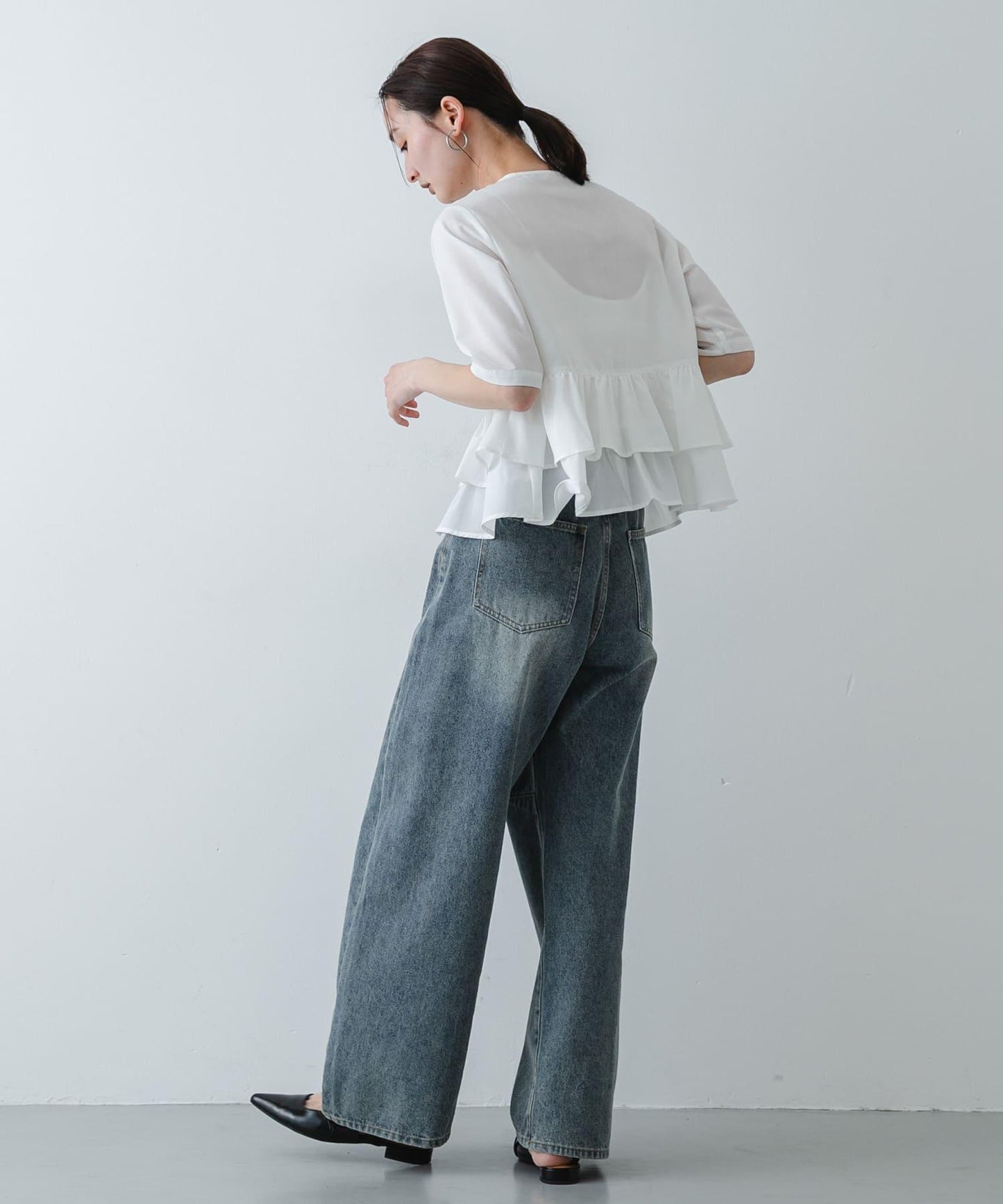 荷葉邊 peplum廓形 女襯衫