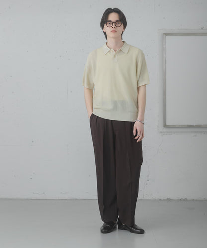 易護理速幹 夏季雙褶寬鬆錐形褲褲子