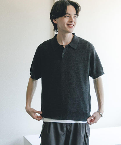 可水洗 輕盈混色針織 POLO衫