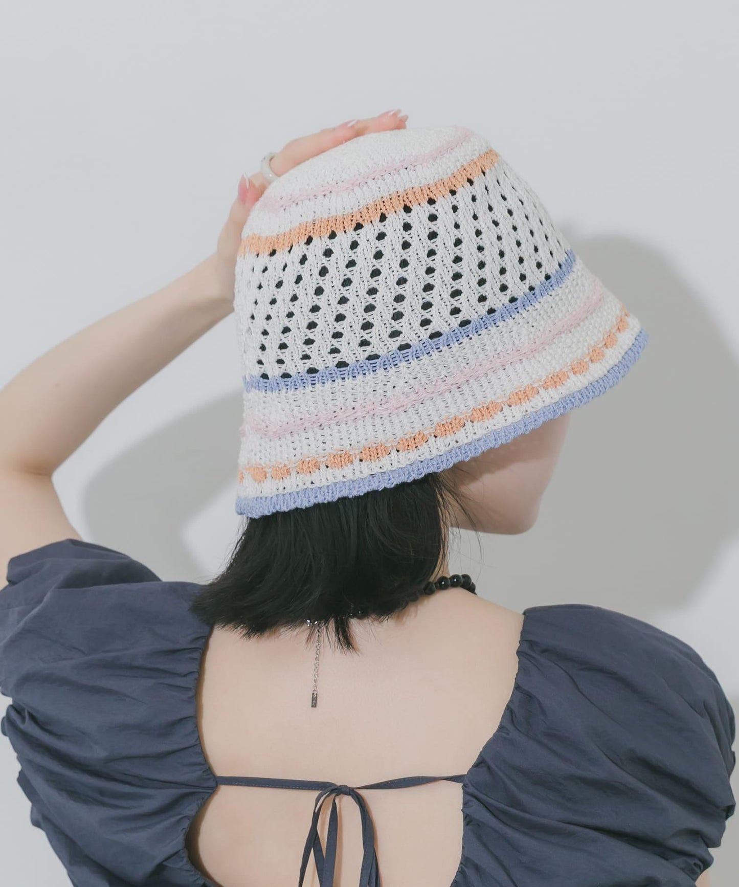 彩色條紋 熱塑 帽子