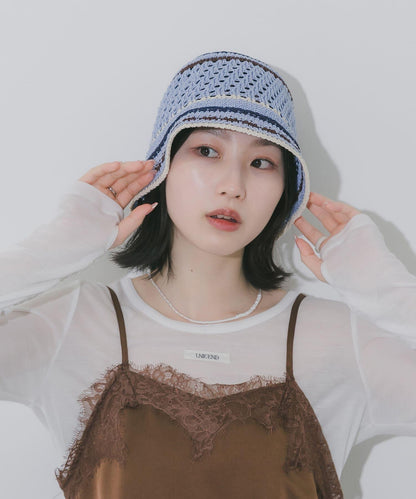 彩色條紋 熱塑 帽子