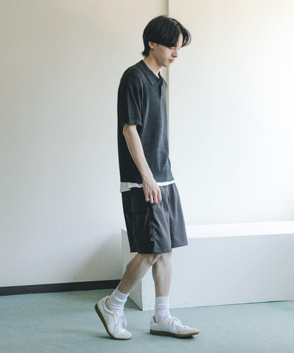 可水洗 輕盈混色針織 POLO衫