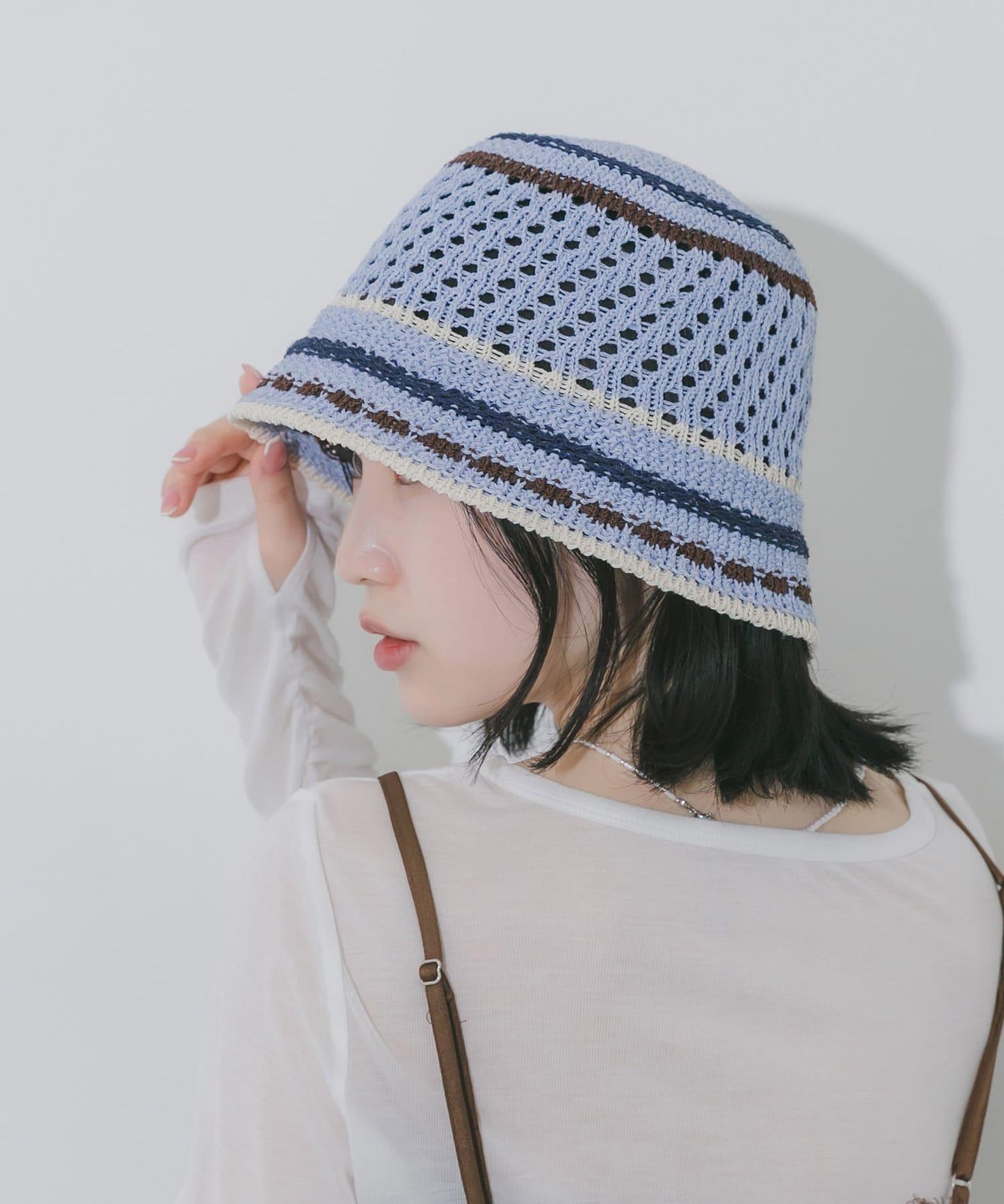 彩色條紋 熱塑 帽子