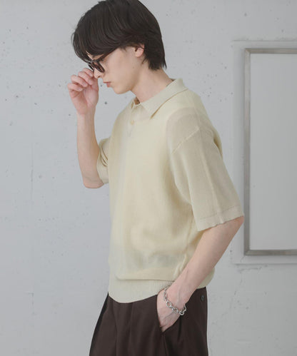 可水洗 輕盈混色針織 POLO衫