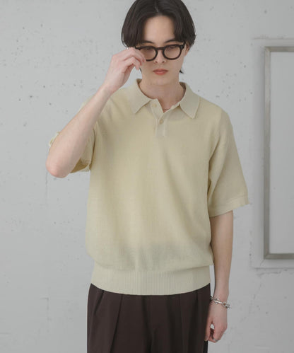 可水洗 輕盈混色針織 POLO衫